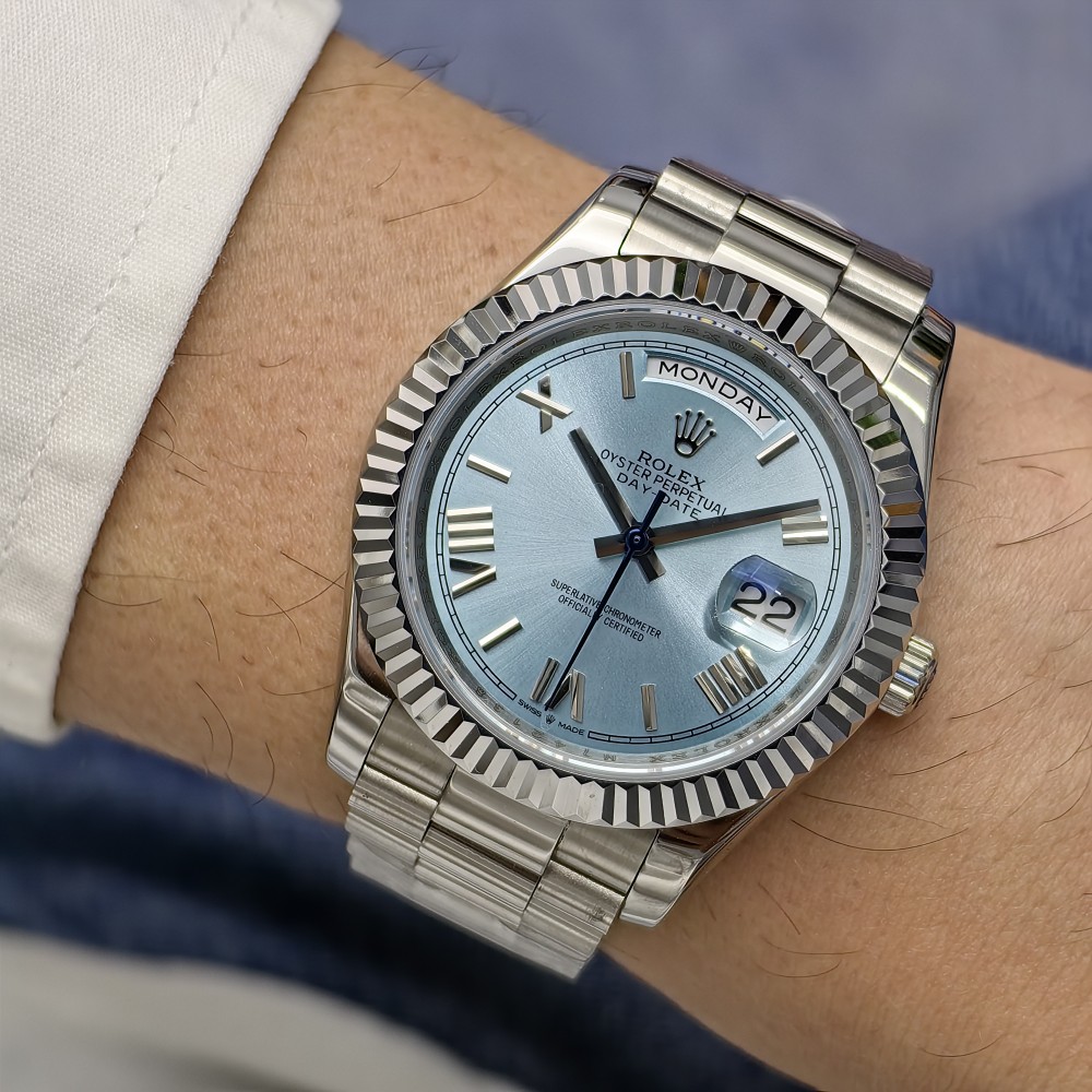 Rolex Day-Date 36 President Blue Roman Dial