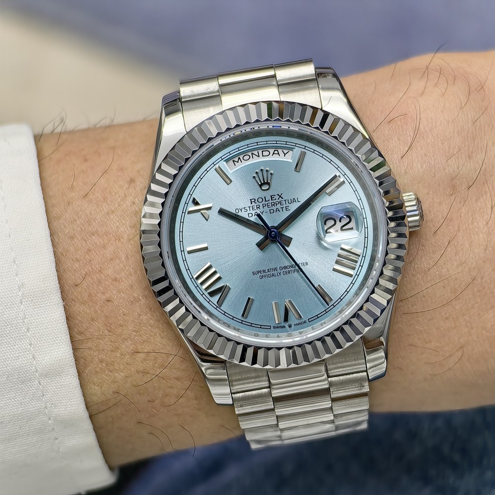 Rolex Day-Date 36 President Blue Roman Dial