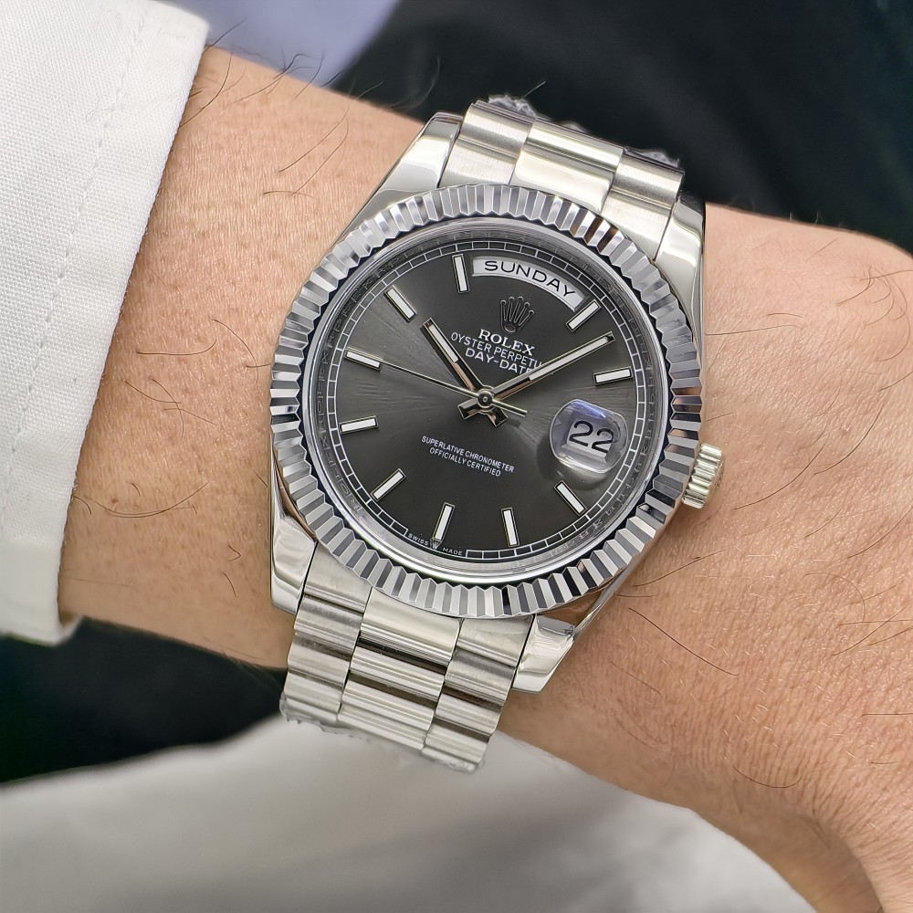 Rolex Day-Date 40 President Oystersteel Rhodium Dial