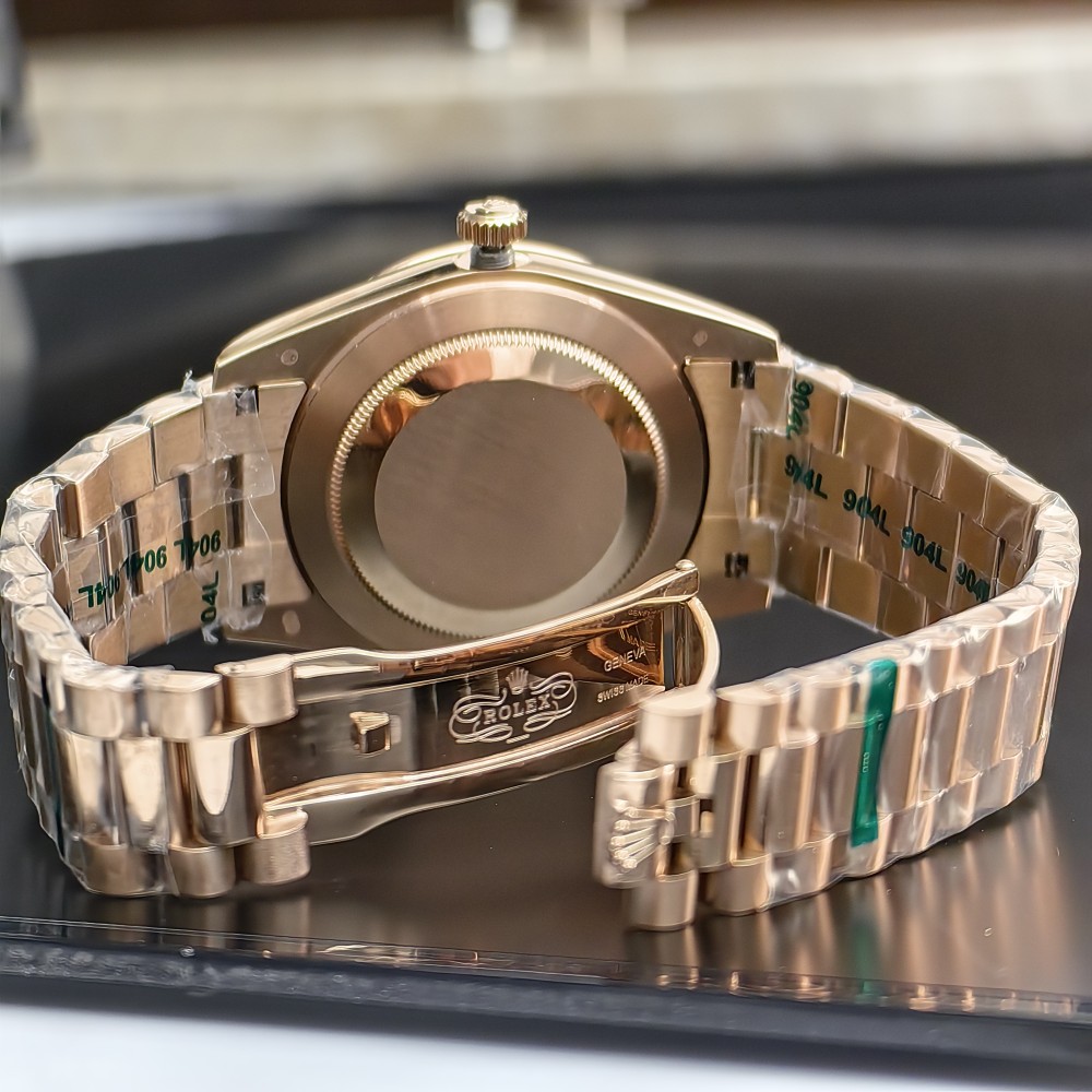 Rolex Day-Date President Rose Gold Chocolate Dial